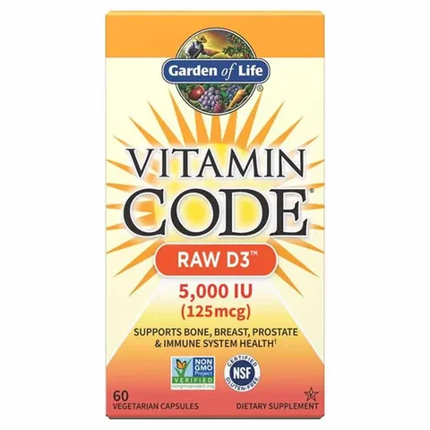 Garden of Life Vitamin Code Raw D3, 5,000 IU box